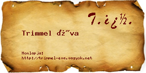 Trimmel Éva névjegykártya